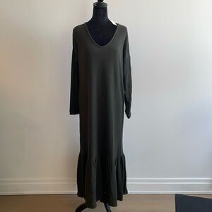 Anthropologie Olive Green Comfy Casual Dress